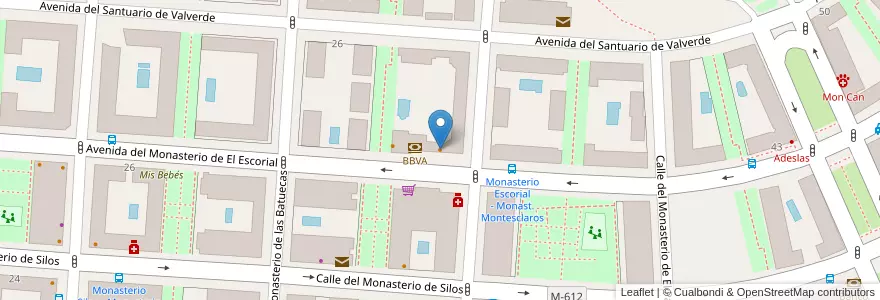 Mapa de ubicacion de La Taberna de Chupi Lerendi en スペイン, マドリード州, Comunidad De Madrid, Área Metropolitana De Madrid Y Corredor Del Henares, Madrid.