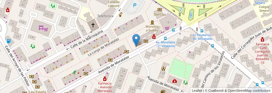 Mapa de ubicacion de La taberna de Doña Jimena en Spanje, Comunidad De Madrid, Comunidad De Madrid, Área Metropolitana De Madrid Y Corredor Del Henares, Madrid.
