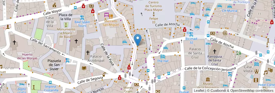Mapa de ubicacion de La Taberna de Mister Pinkleton en إسبانيا, منطقة مدريد, منطقة مدريد, Área Metropolitana De Madrid Y Corredor Del Henares, مدريد.