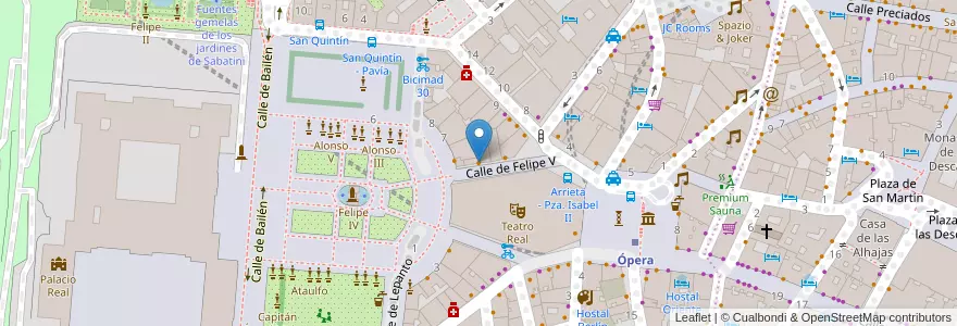 Mapa de ubicacion de La Taberna del Alabardero en Испания, Мадрид, Мадрид, Área Metropolitana De Madrid Y Corredor Del Henares, Мадрид.