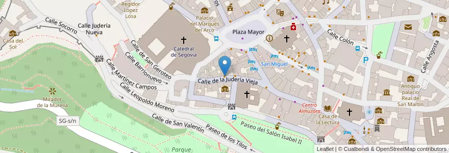Mapa de ubicacion de La Taberna del Fogón en Spain, Castile And León, Segovia, Segovia.