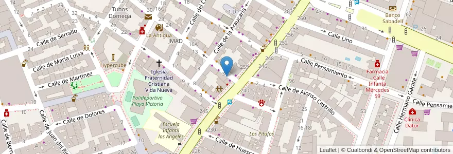 Mapa de ubicacion de La Taberna del Jazz en Espagne, Communauté De Madrid, Communauté De Madrid, Área Metropolitana De Madrid Y Corredor Del Henares, Madrid.