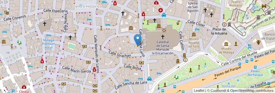 Mapa de ubicacion de La Taberna Del Obispo en Spagna, Andalucía, Málaga, Málaga-Costa Del Sol, Málaga.