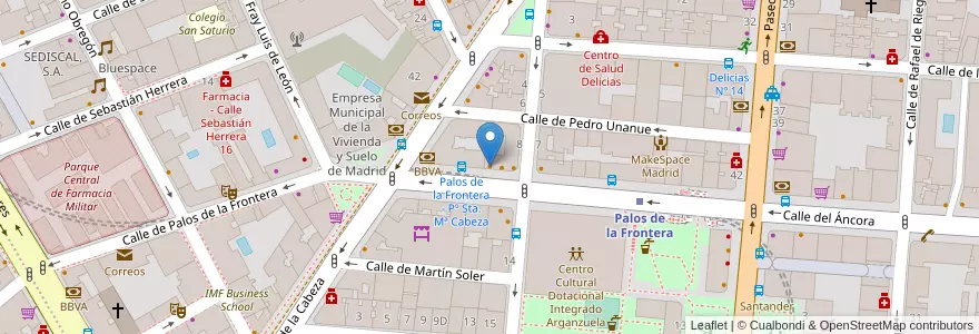 Mapa de ubicacion de La Taberna del Tío Inda en 西班牙, Comunidad De Madrid, Comunidad De Madrid, Área Metropolitana De Madrid Y Corredor Del Henares, Madrid.