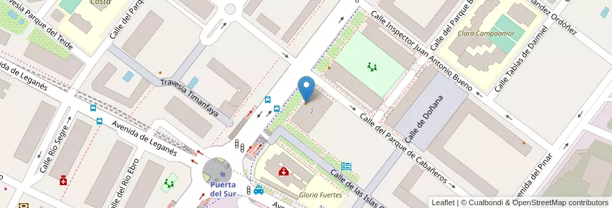 Mapa de ubicacion de La Tagliatella en Spanien, Autonome Gemeinschaft Madrid, Autonome Gemeinschaft Madrid, Área Metropolitana De Madrid Y Corredor Del Henares, Alcorcón.