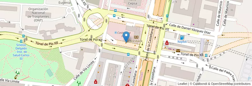 Mapa de ubicacion de La Tagliatella en Spagna, Comunidad De Madrid, Comunidad De Madrid, Área Metropolitana De Madrid Y Corredor Del Henares, Madrid.