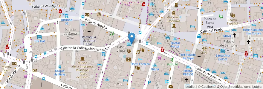 Mapa de ubicacion de La Tagliatella en Spanje, Comunidad De Madrid, Comunidad De Madrid, Área Metropolitana De Madrid Y Corredor Del Henares, Madrid.