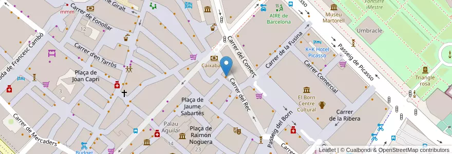 Mapa de ubicacion de La Taguara en Espagne, Catalogne, Barcelone, Barcelonais, Barcelone.