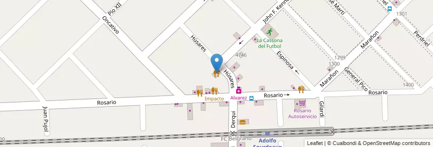 Mapa de ubicacion de La Tapera en Argentina, Buenos Aires, Partido De Malvinas Argentinas, Villa De Mayo, Ingeniero Adolfo Sourdeaux.