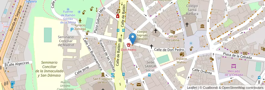 Mapa de ubicacion de La Taquería de Birra en Испания, Мадрид, Мадрид, Área Metropolitana De Madrid Y Corredor Del Henares, Мадрид.