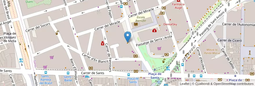 Mapa de ubicacion de La Tartana en Spagna, Catalunya, Barcelona, Barcelonès, Barcelona.