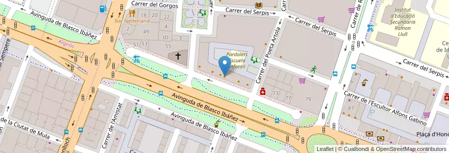 Mapa de ubicacion de La Tasqueta en スペイン, バレンシア州, València / Valencia, Comarca De València, València.