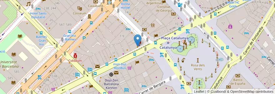 Mapa de ubicacion de La tavern de barcelona en إسبانيا, كتالونيا, برشلونة, بارسلونس, Barcelona.