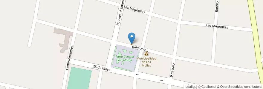 Mapa de ubicacion de La Taverna en Argentina, San Luis, Junín, Comisión Municipal De Los Molles.