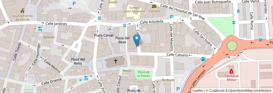 Mapa de ubicacion de La Teja Taberna en スペイン, マドリード州, Comunidad De Madrid, Área Metropolitana De Madrid Y Corredor Del Henares, Getafe.