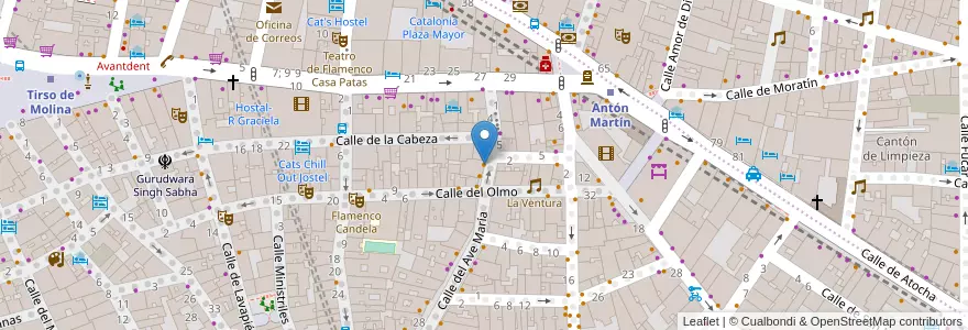 Mapa de ubicacion de La Temeraria en Spagna, Comunidad De Madrid, Comunidad De Madrid, Área Metropolitana De Madrid Y Corredor Del Henares, Madrid.