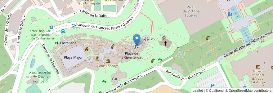 Mapa de ubicacion de La Terazza en إسبانيا, كتالونيا, برشلونة, بارسلونس, Barcelona.