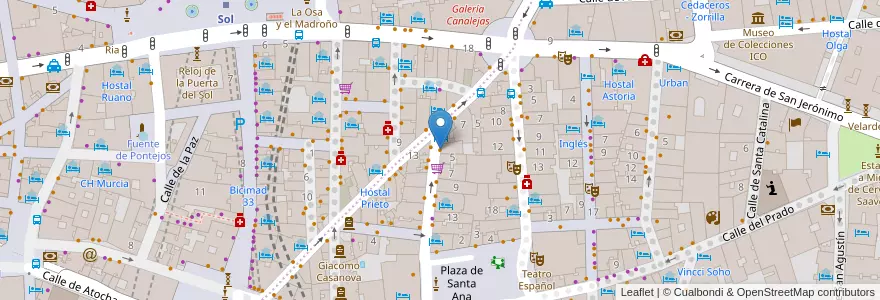 Mapa de ubicacion de La Tercera en إسبانيا, منطقة مدريد, منطقة مدريد, Área Metropolitana De Madrid Y Corredor Del Henares, مدريد.