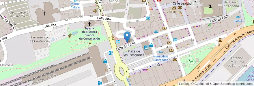 Mapa de ubicacion de La Terminal en スペイン, カンタブリア州, カンタブリア州, Santander, Santander.