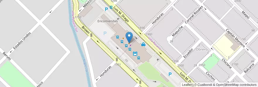 Mapa de ubicacion de la terminal en Argentina, Provincia Di Buenos Aires, Partido De Bahía Blanca, Bahía Blanca.