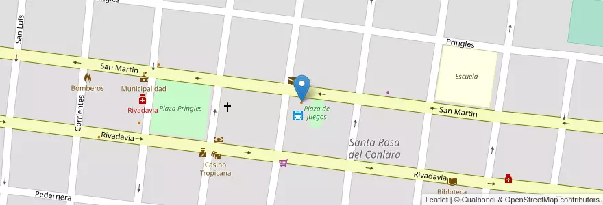 Mapa de ubicacion de La Terminal en アルゼンチン, サンルイス州, Junín, Municipio De Santa Rosa Del Conlara.