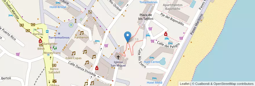 Mapa de ubicacion de La Terraza en スペイン, アンダルシア州, Málaga, Costa Del Sol Occidental, Torremolinos.