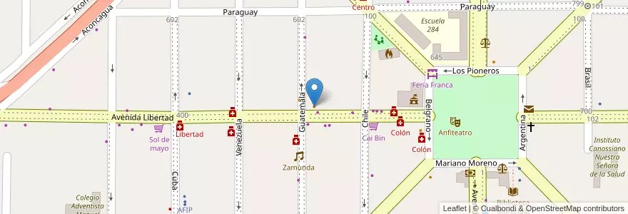 Mapa de ubicacion de La Terraza en アルゼンチン, ミシオネス州, Departamento San Ignacio, Municipio De Jardín América.