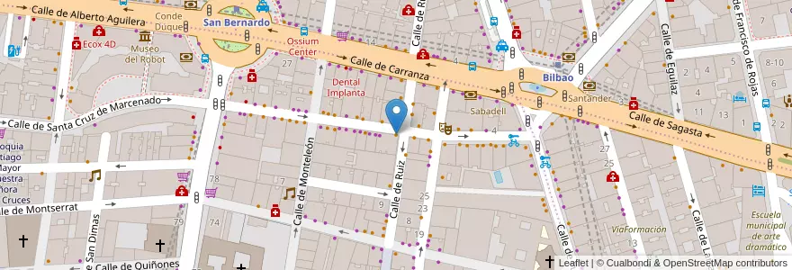 Mapa de ubicacion de La Tía Manuela en Spain, Community Of Madrid, Community Of Madrid, Área Metropolitana De Madrid Y Corredor Del Henares, Madrid.