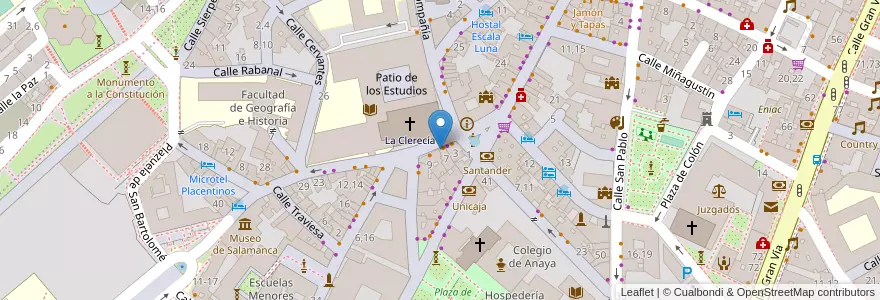 Mapa de ubicacion de La Tía Tula. Academia de Inglés en Испания, Кастилия И Леон, Саламанка, Campo De Salamanca, Саламанка.