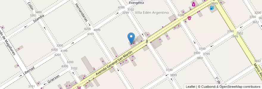 Mapa de ubicacion de La Tienda en アルゼンチン, ブエノスアイレス州, Partido De Lanús, Lanús Oeste.