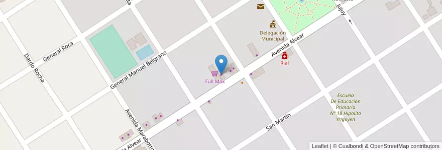 Mapa de ubicacion de La Tienda en アルゼンチン, ブエノスアイレス州, Partido De Tigre, Benavídez.