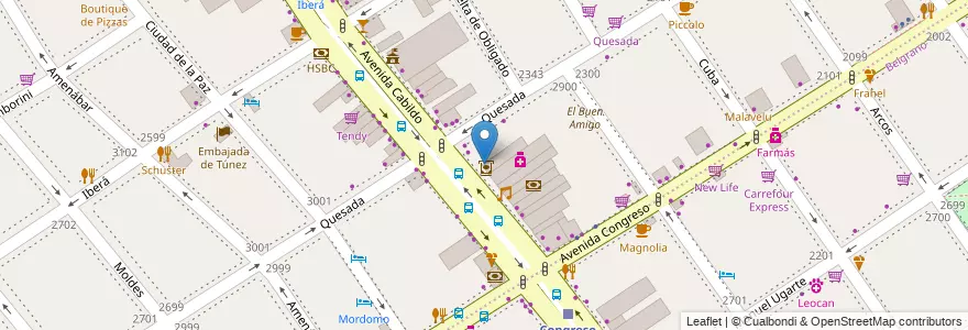 Mapa de ubicacion de La Tienda Natural, Nuñez en Arjantin, Ciudad Autónoma De Buenos Aires, Buenos Aires, Comuna 13.