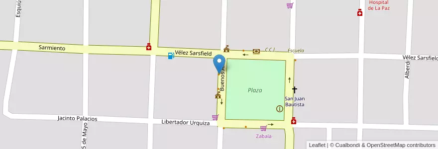 Mapa de ubicacion de La Tinaja en آرژانتین, Córdoba, Departamento San Javier, Municipio De La Paz, Pedanía Talas.