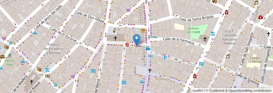 Mapa de ubicacion de La tinta restaurante en España, Comunidad De Madrid, Comunidad De Madrid, Área Metropolitana De Madrid Y Corredor Del Henares, Madrid.