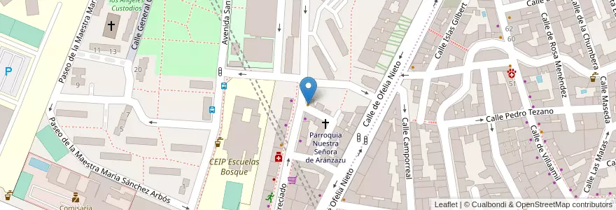 Mapa de ubicacion de La Toledana en Spain, Community Of Madrid, Community Of Madrid, Área Metropolitana De Madrid Y Corredor Del Henares, Madrid.