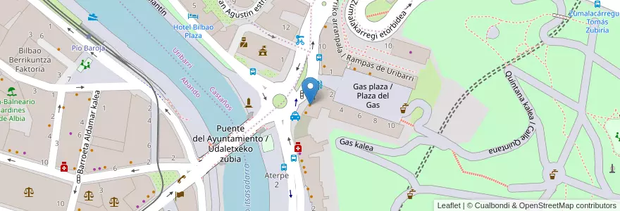 Mapa de ubicacion de La Tortilla en İspanya, Bask Bölgesi, Bizkaia, Bilboaldea, Bilbao.