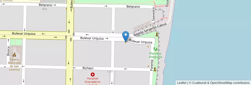 Mapa de ubicacion de La Tradición en الأرجنتين, سانتا في, Departamento San Lorenzo, Municipio De San Lorenzo, San Lorenzo.
