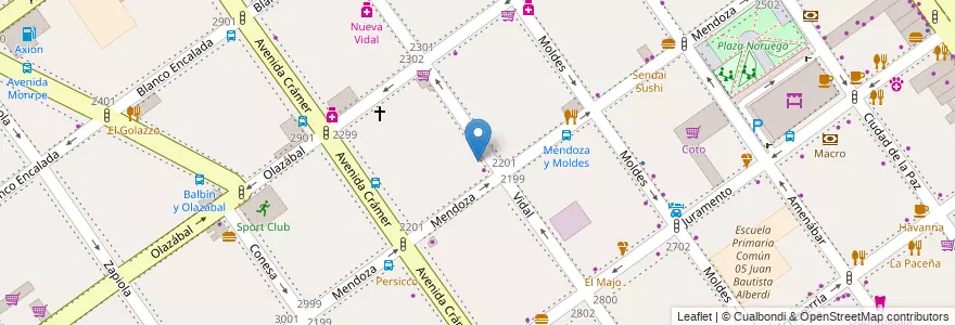 Mapa de ubicacion de La Tradición, Belgrano en الأرجنتين, Ciudad Autónoma De Buenos Aires, Buenos Aires, Comuna 13.