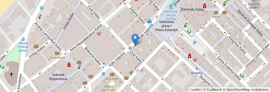 Mapa de ubicacion de La Trainera en 西班牙, 巴斯克, 比斯开, Bilboaldea, Getxo.