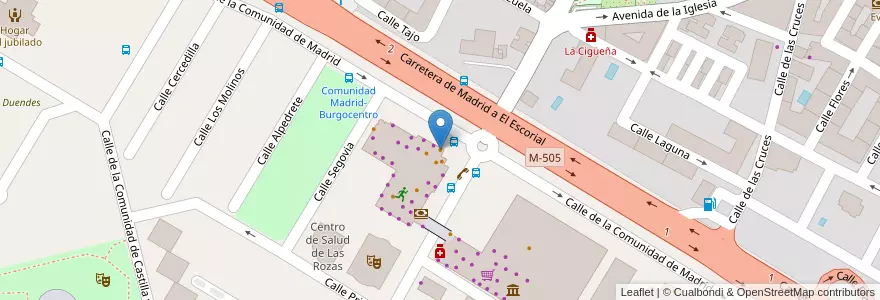 Mapa de ubicacion de La Trainera en Espagne, Communauté De Madrid, Communauté De Madrid, Área Metropolitana De Madrid Y Corredor Del Henares, Las Rozas De Madrid.