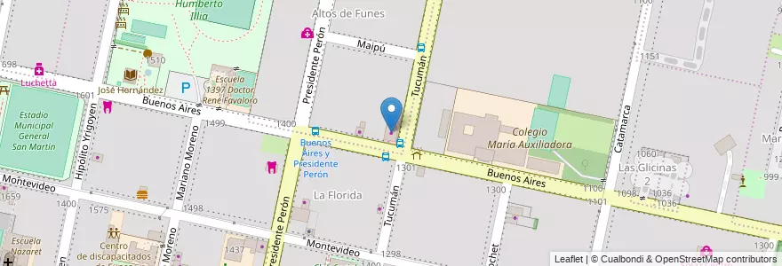 Mapa de ubicacion de La Tranquera en آرژانتین, سانتافه, Departamento Rosario, Municipio De Funes, Funes.