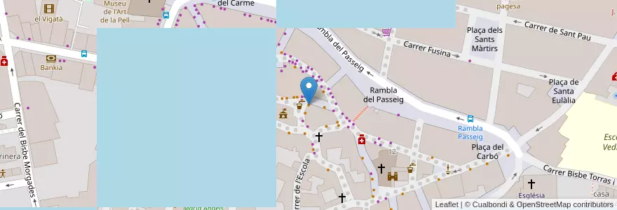 Mapa de ubicacion de la Trattoria en España, Catalunya, Barcelona, Osona, Vic.