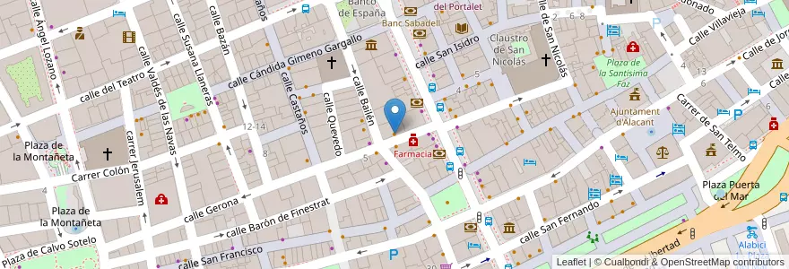 Mapa de ubicacion de La Traviata en スペイン, バレンシア州, Alacant / Alicante, L'Alacantí, Alacant / Alicante.