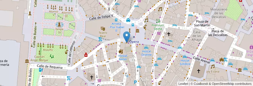 Mapa de ubicacion de La Traviata en Spanje, Comunidad De Madrid, Comunidad De Madrid, Área Metropolitana De Madrid Y Corredor Del Henares, Madrid.