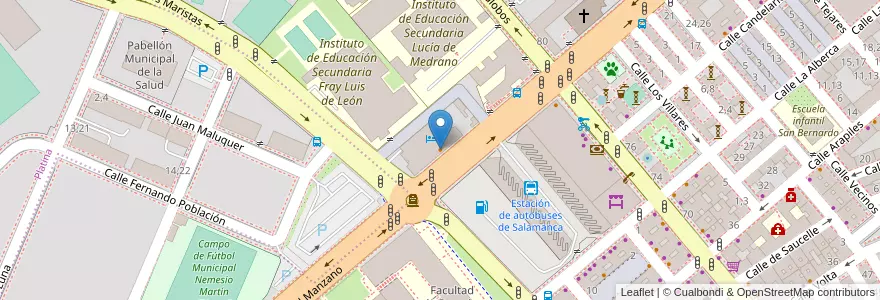 Mapa de ubicacion de La Traviesa en Spanien, Kastilien Und León, Salamanca, Campo De Salamanca, Salamanca.