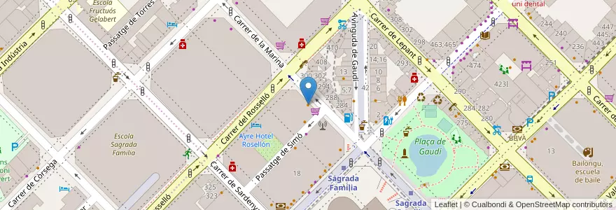 Mapa de ubicacion de La Trocadero en Spanien, Katalonien, Barcelona, Barcelonès, Barcelona.