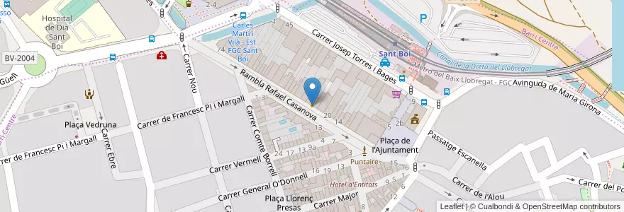 Mapa de ubicacion de La Última Taberna en 스페인, Catalunya, Barcelona, Baix Llobregat, Sant Boi De Llobregat.