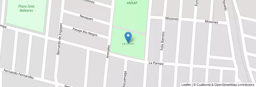 Mapa de ubicacion de La Union en الأرجنتين, سانتا في, إدارة العاصمة, سانتا في العاصمة, سانتا في.