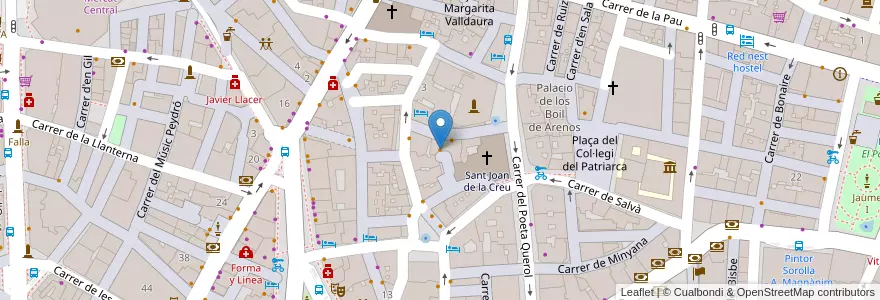 Mapa de ubicacion de La Utielana en Spain, Valencian Community, Valencia, Comarca De València, Valencia.