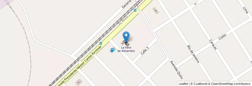 Mapa de ubicacion de La Vara de Almendro en Argentinien, Provinz Buenos Aires, Partido De Ezeiza, Carlos Spegazzini.